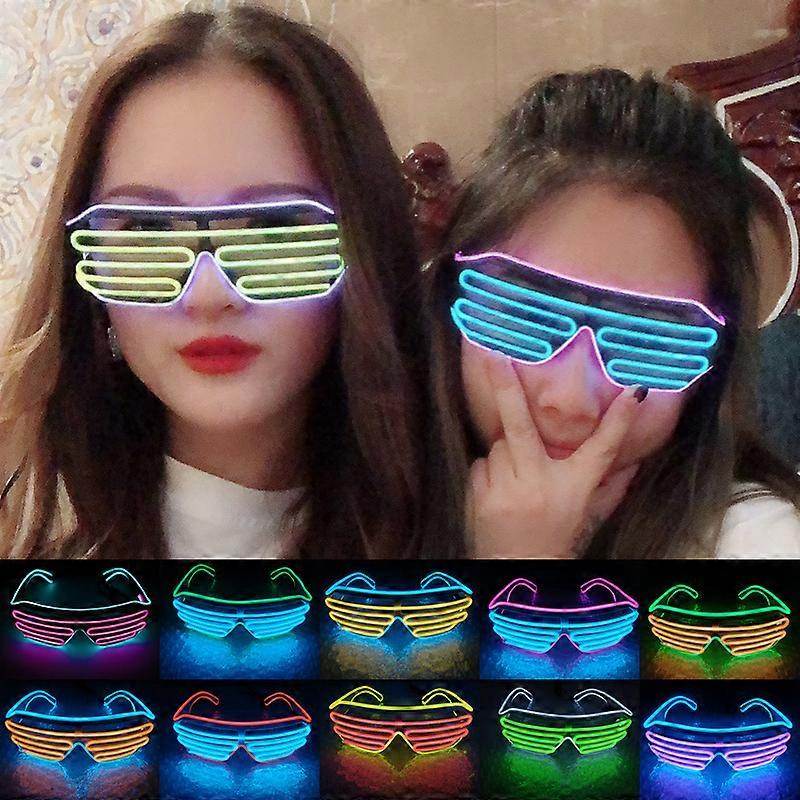 LED Light Up Glasses USB Rechargeable for Parties Festivals