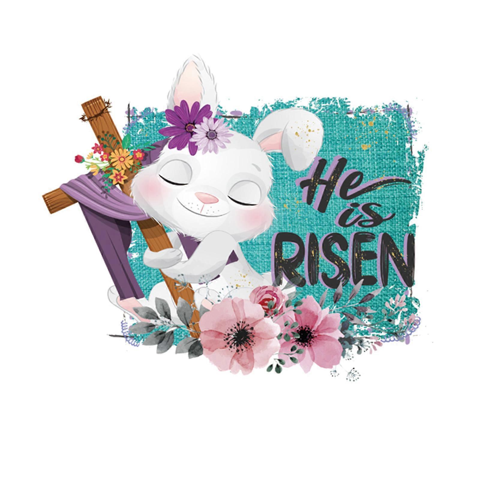 Conejo Plancha En Pegatinas De Transferencia De Calor Flores Huevos De Pascua Conejitos Parches De Calcomanías Para Camiseta De Vaqueros