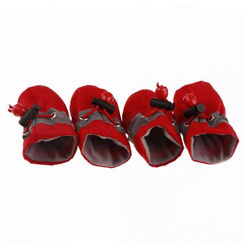 4個/セットペット犬用冬の靴雨防水ブーツ子犬滑り止め靴小型犬用ペット用品