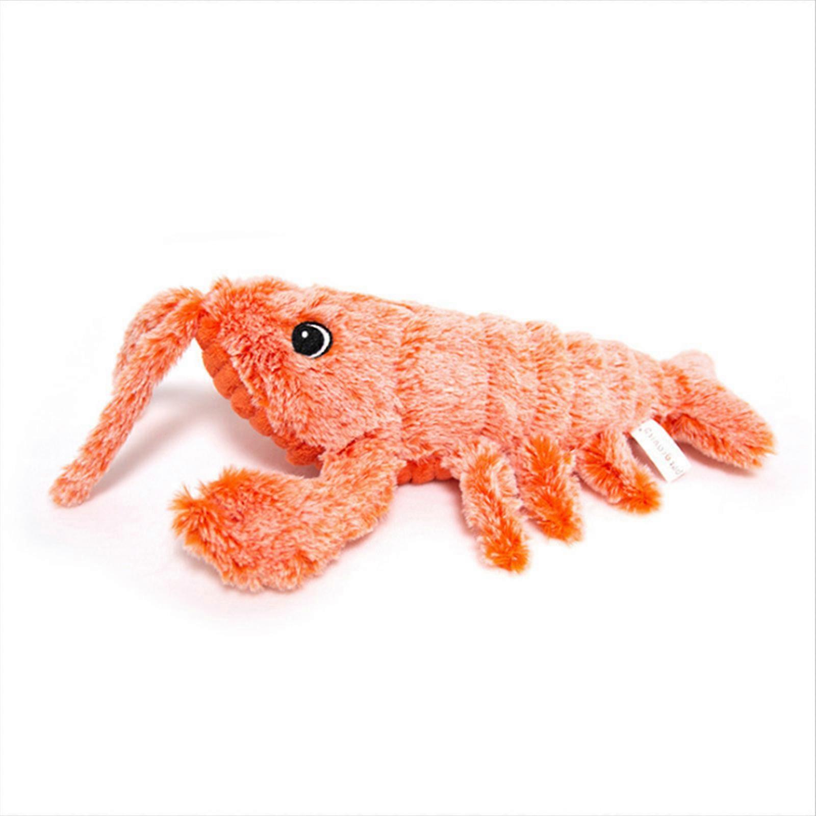 Electric Jumping Lobster Cat Toy with Catnip, Interactive Pet Toy for Indoor Cats, USB Rechargeable Plush Kitten Toy