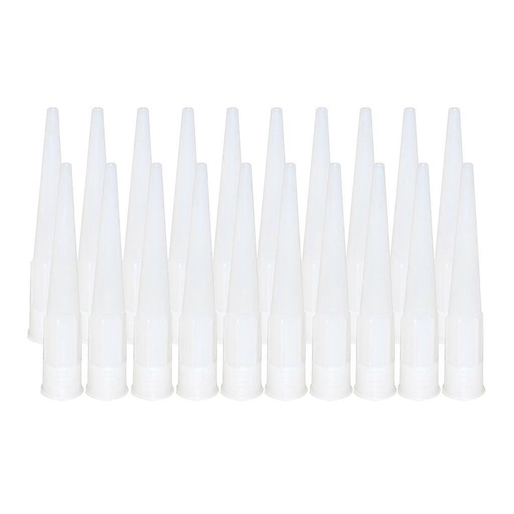 Hand Caulking Guns Nozzle Applicator Finishing Tool 20pcs Inner Diameter 0.3mm