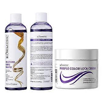 Colour Lock Purple Shampoo + Purple Hair Mask, Deep Conditioner Treatment, Neutralizes Brass & Yellow Tones, For Blonde, Silver, Gray & Highlighted Ha