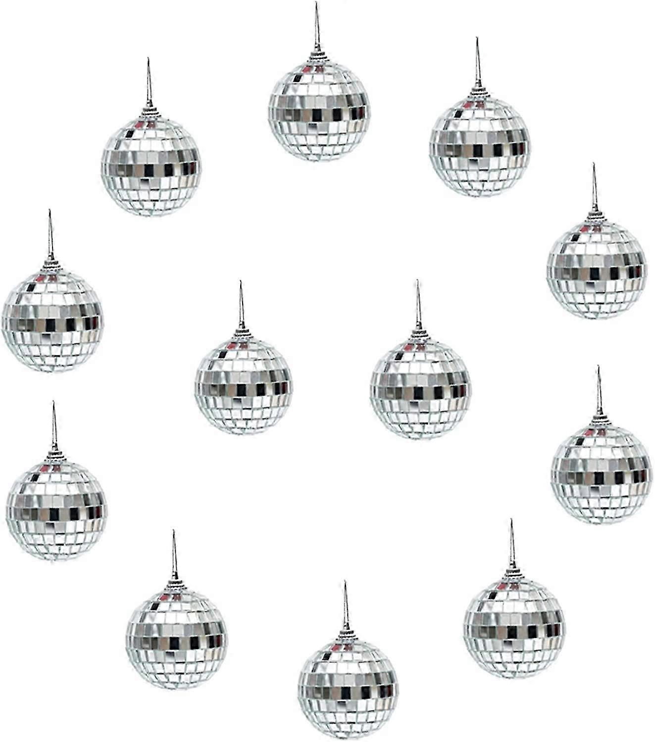 6-Piece Mini Disco Ball Set for Christmas Tree Decorations