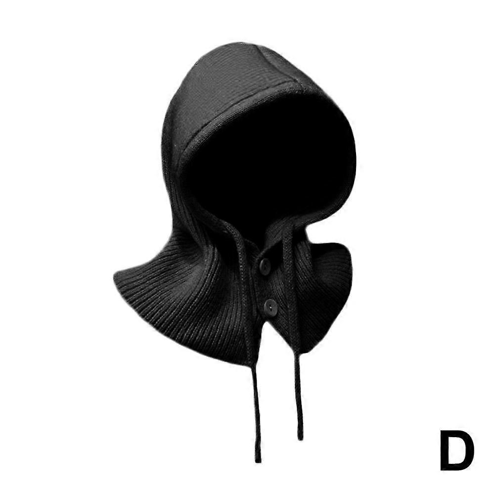 One-Piece Women Winter Balaclava Hats Windproof Drawstring Hat