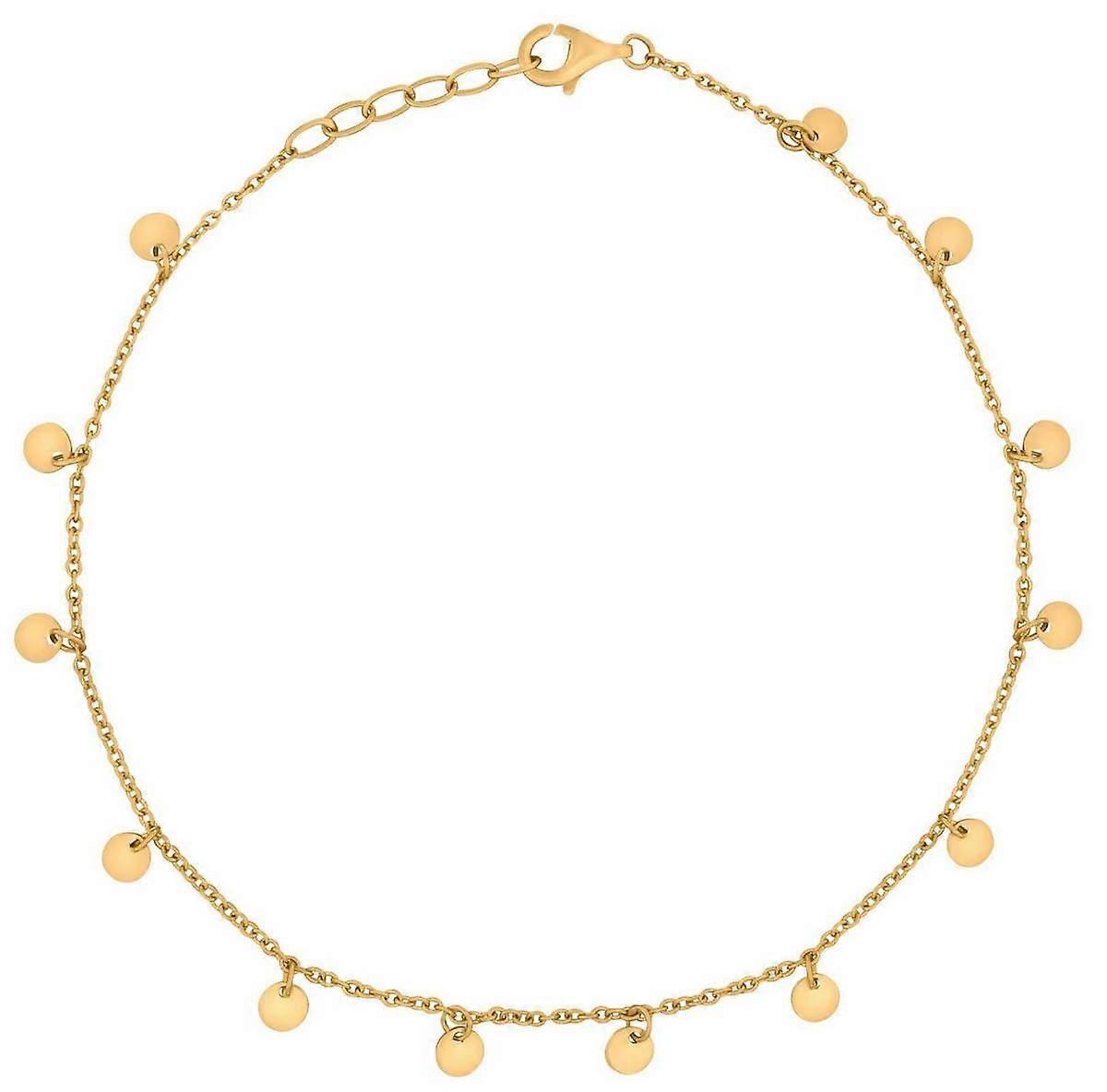 Beginnings Mini Disc Chain Anklet - Gold