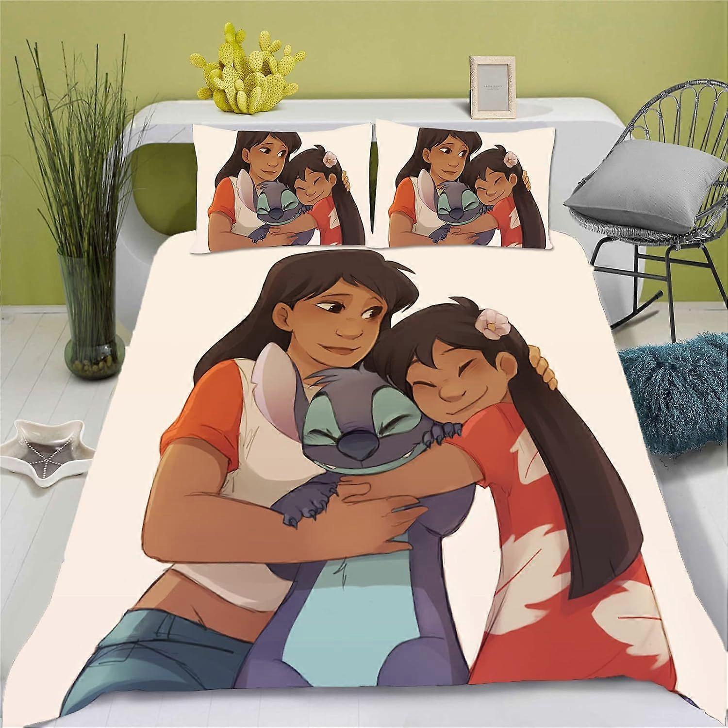 Lilo & Stitch Cartoon Children's Bedding Set D Multicolor
