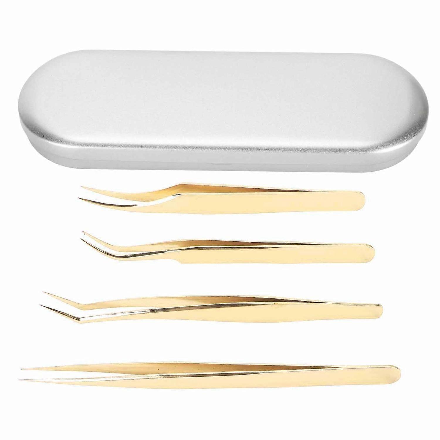 مجموعة ملاقط تمديد رمش المهنية الفولاذ المقاوم للصدأ دائم ملاقط الرموش للأفراد