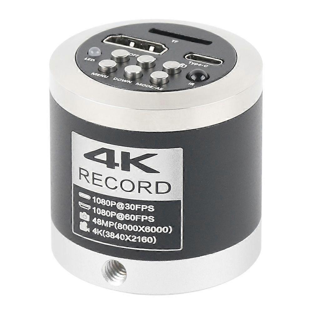 48MP 4K 1080P 60FPS Industrial Digital Video Type C Microscope CMount Camera for PCB Soldering Phon