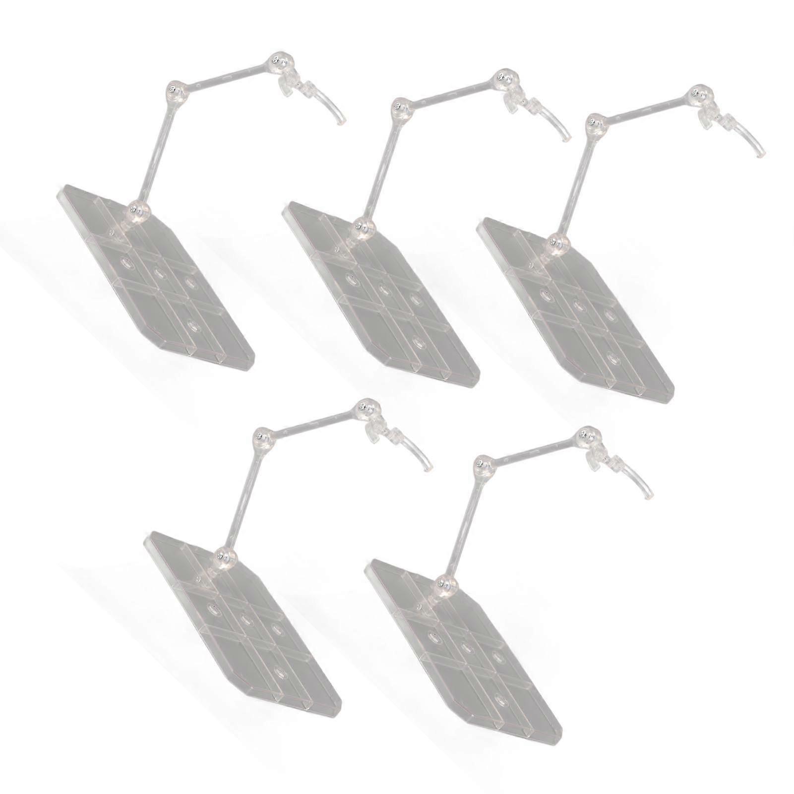 5 Packs Action Figure Stand Doll Model Support Multi Functional Adjustable Figure Holder Transparent