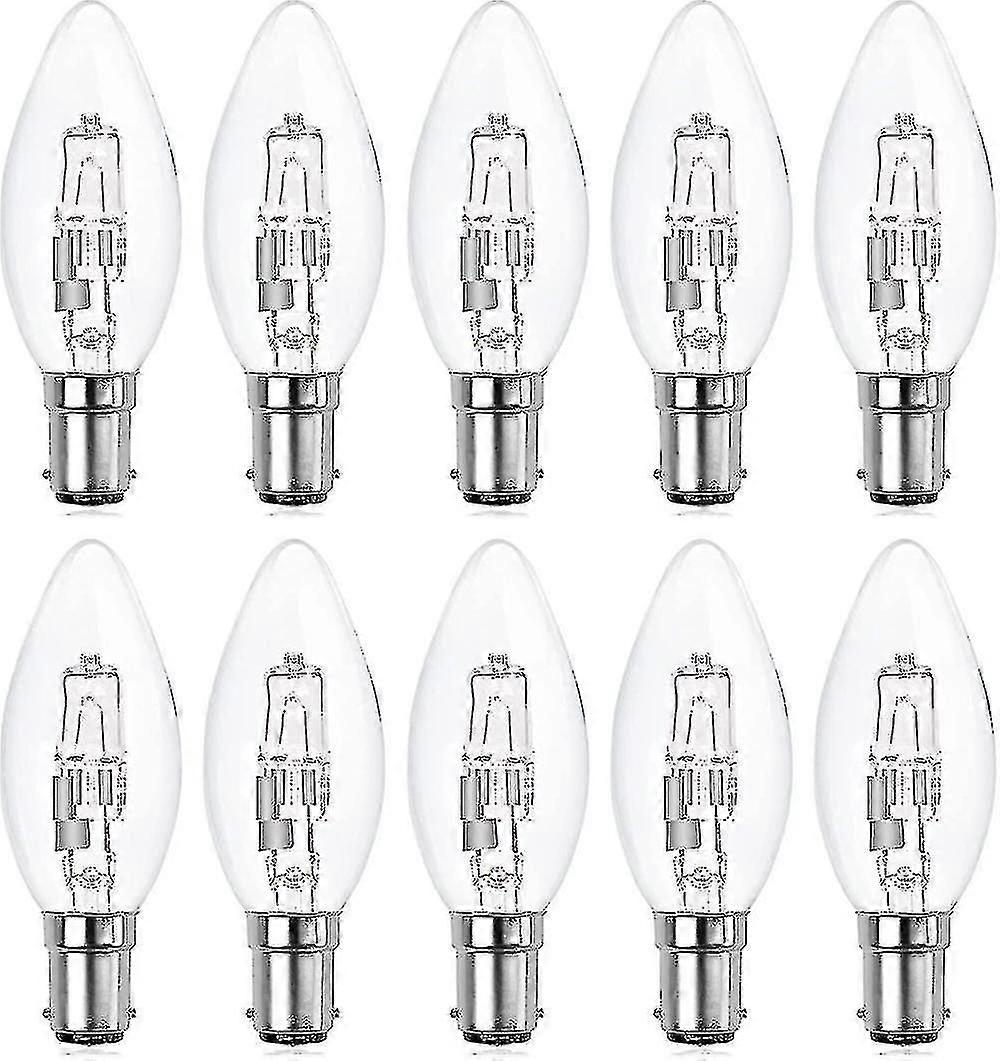 B15D Halogen Bulbs 42W Dimmable Candle Light Bulbs 10 Pack