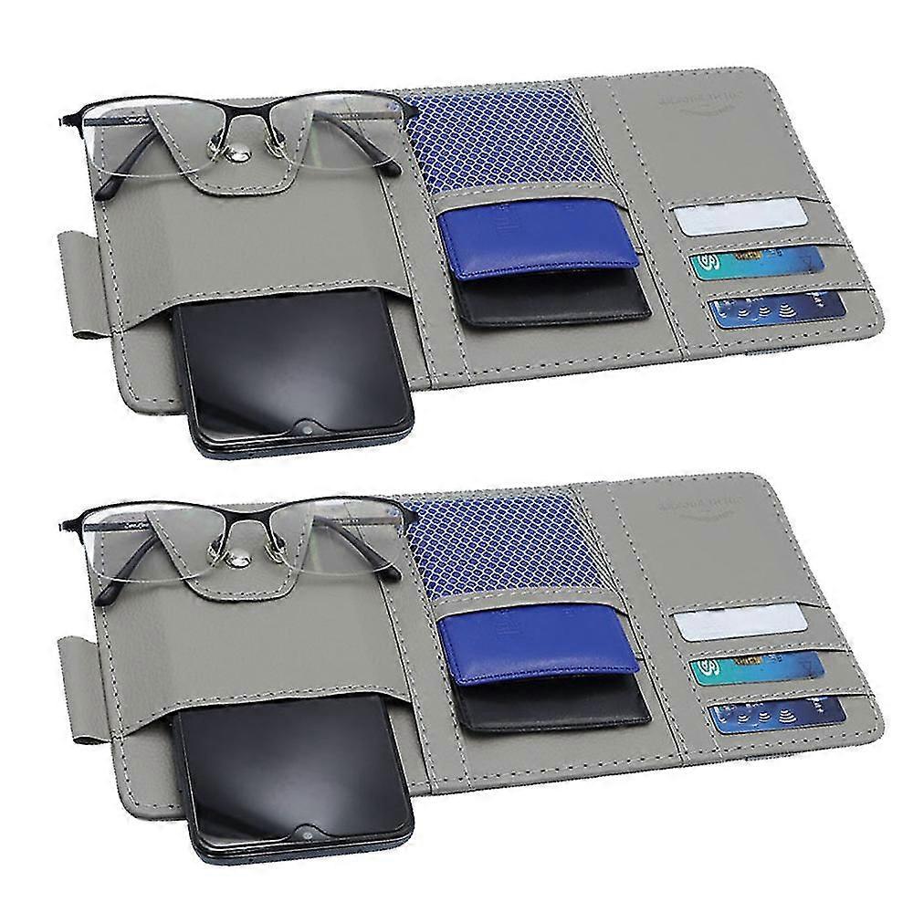 2pcs Multi-functional Leather On-board Storage Bag