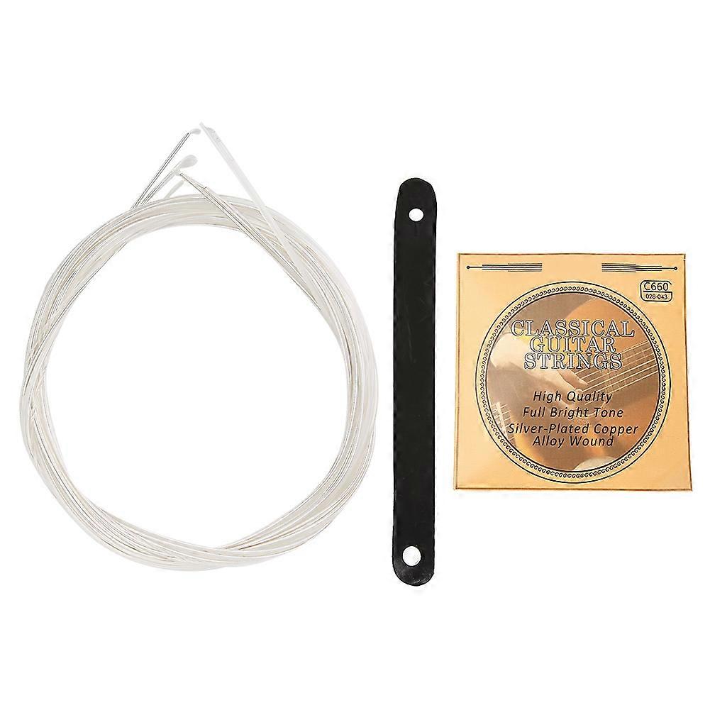 Guitar 6Pcs Nylon Classical Guitar Strings Set Neck Strap Guitar Accessory