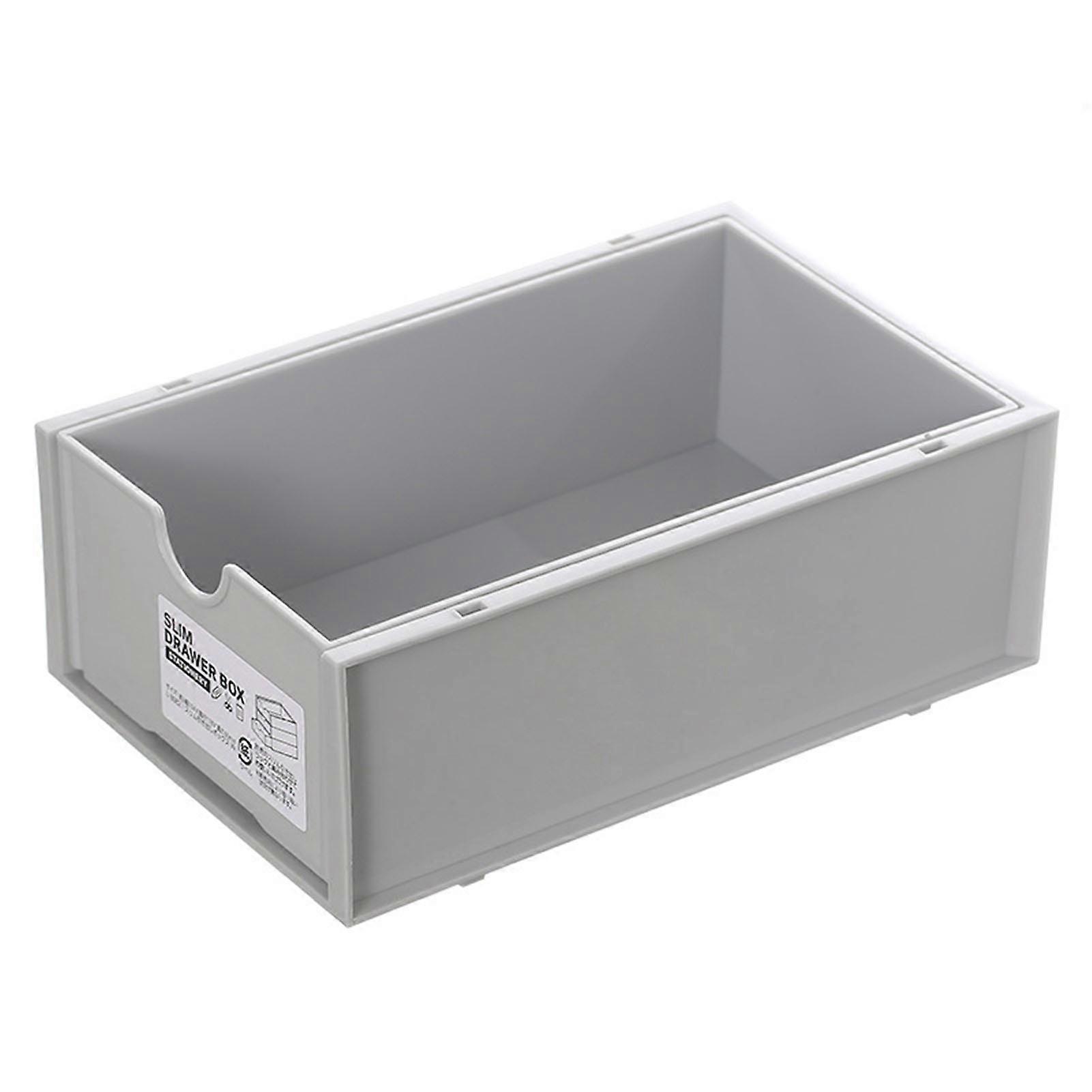 Desktop-Aufbewahrungsbox, Kunststoff, Schreibtisch, Make-up-Organizer, Schreibwaren-Aufbewahrungsbox, grau