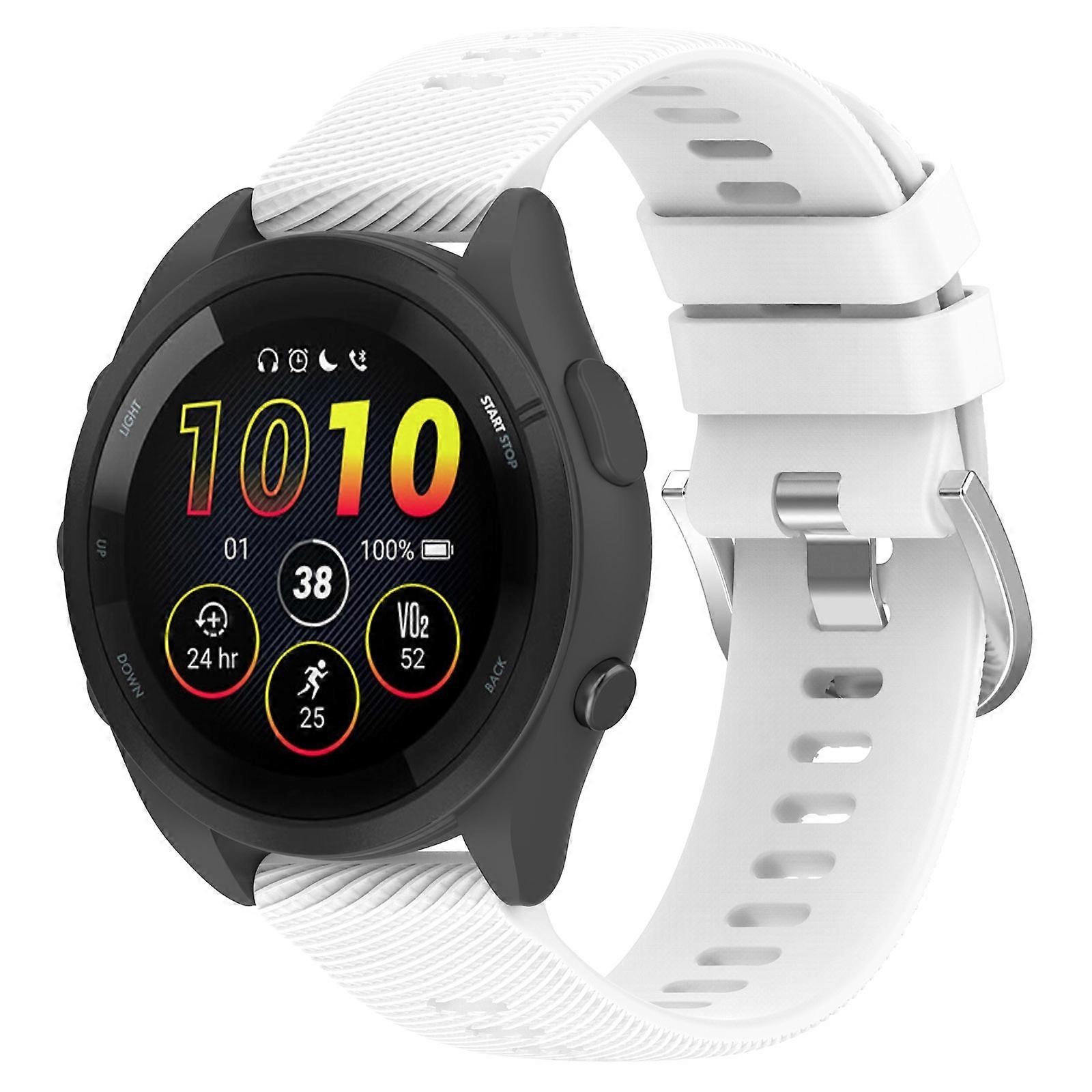 Para correa de reloj de silicona de color sólido Garmin Forerunner 265S de 18 mm