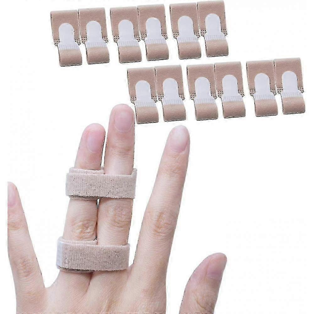 12 Pcs Of Finger Tape For Jammed, Swollen, Dislocated Finger Joint, Finger Brace Splints TCI