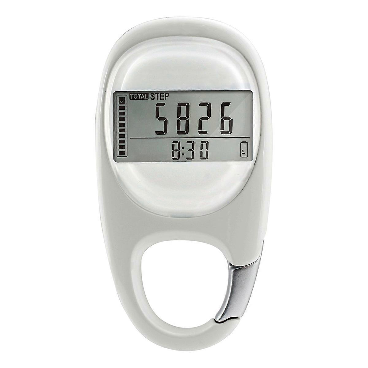 Simple Pedometer Clip, Daily Target Monitor, 7-Day Memory, No App Needed
