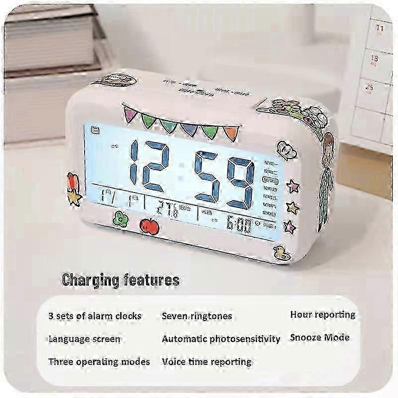 Digital LED Large Display Snooze Alarm Clock Night Light ThermometerP20211224232 FG05