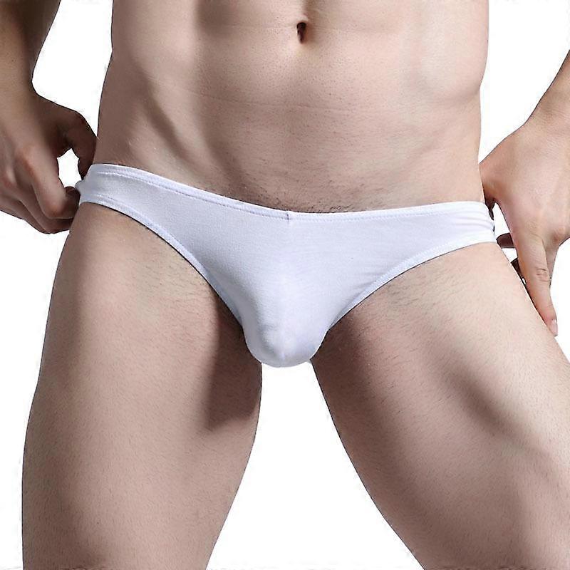 Summer Sexy Underpants Modal Flexible Men's Briefs Solid Color Underwear Breathable Silky Middle Waist Flat Swmming Quick Dry Transparent Thin Boxer