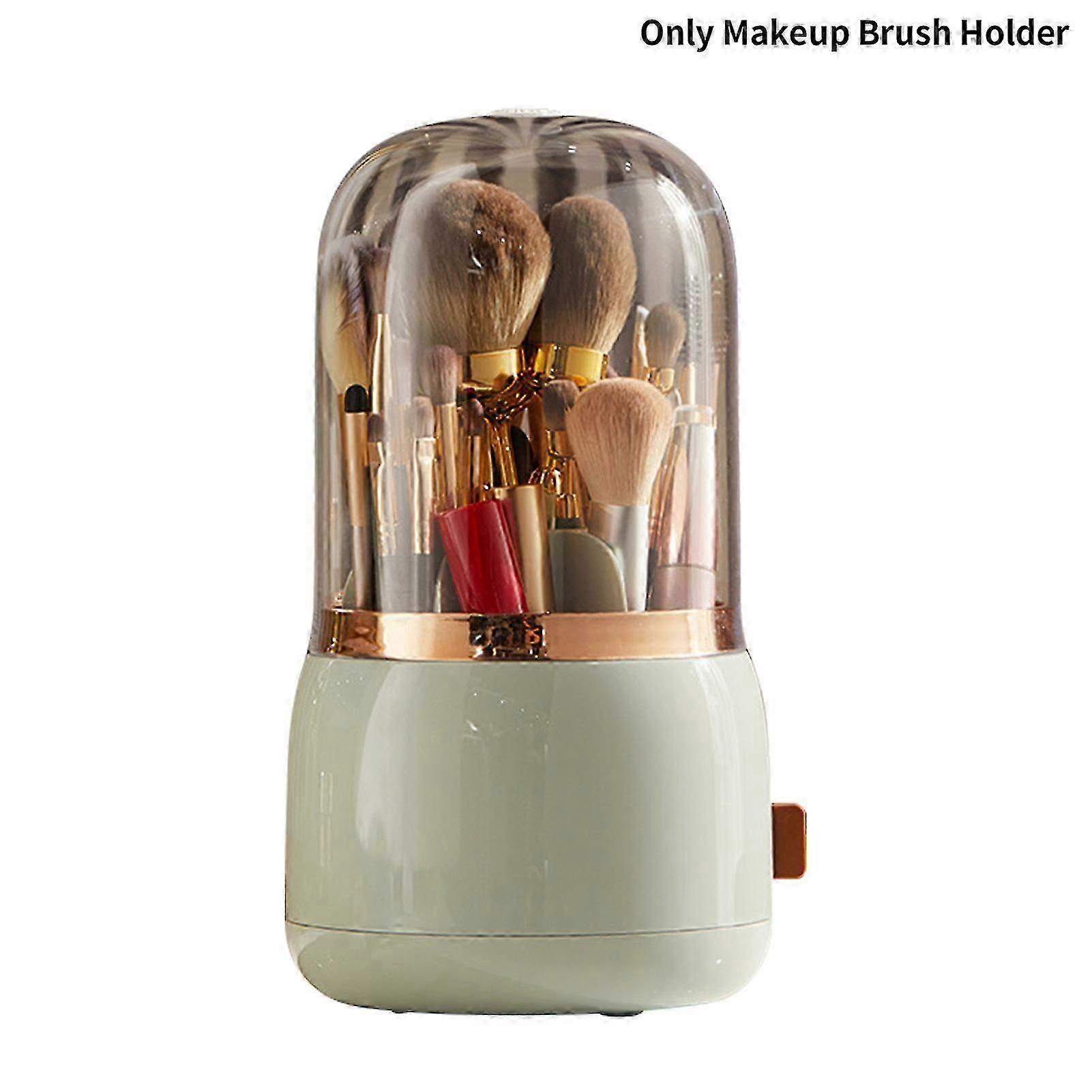 Bedroom Makeup Brush Holder 360 Degree Rotating 5 Compartments Dressing Table