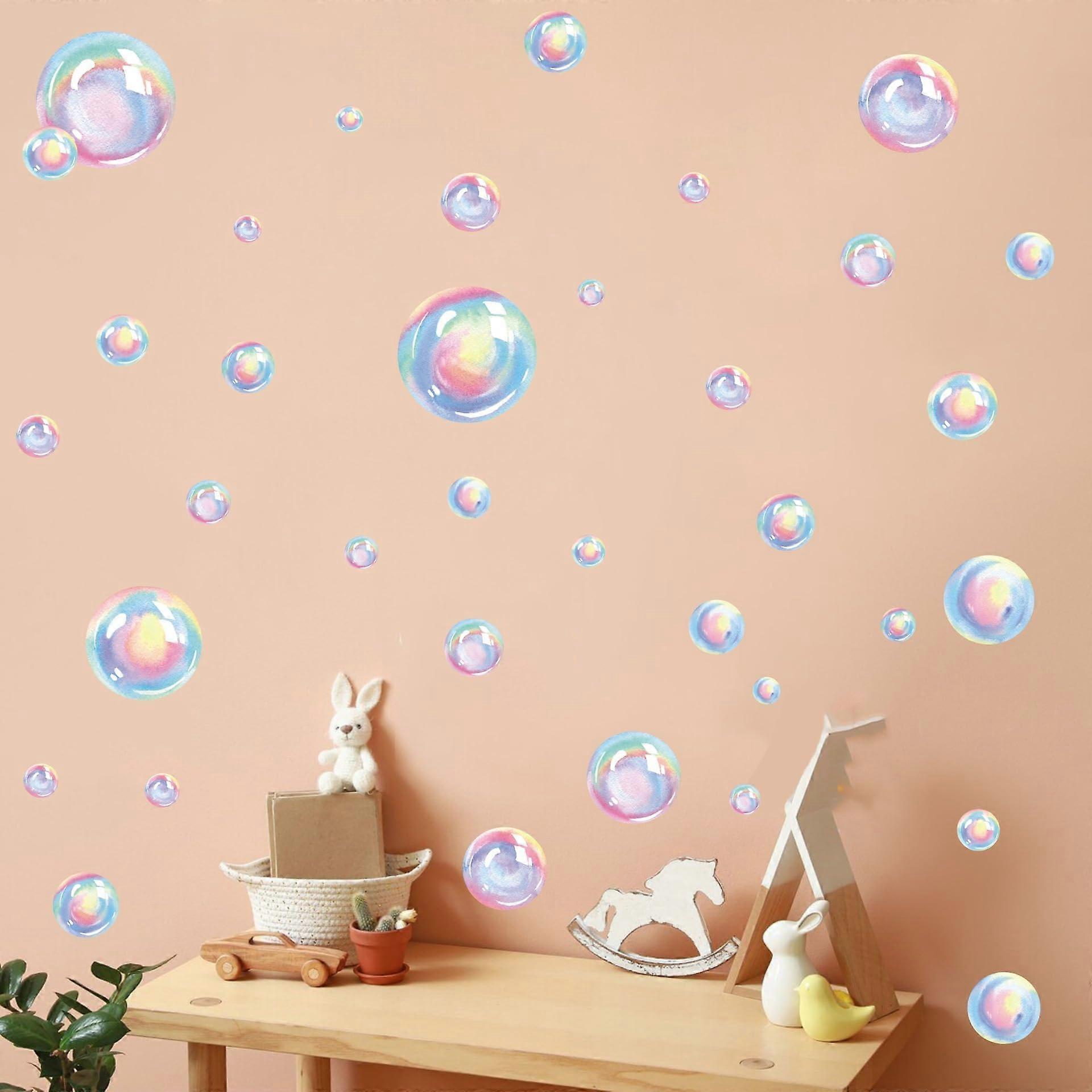 Bubbles Wall Decal Vinyl Removable Self-Adhesive For Bathroom And Room Decor Multiple Size Options