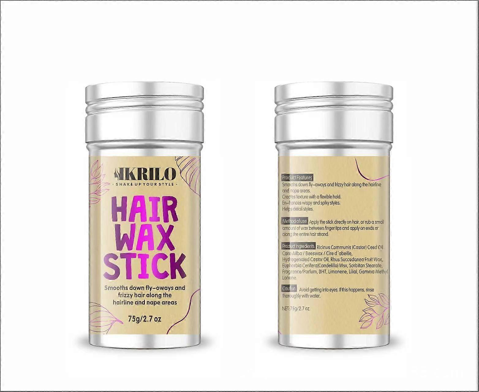 Haarwachsstäbchen für langanhaltendes Styling, Wachsstäbchen glätten, pflegend, pflegend, frizz kontrollieren