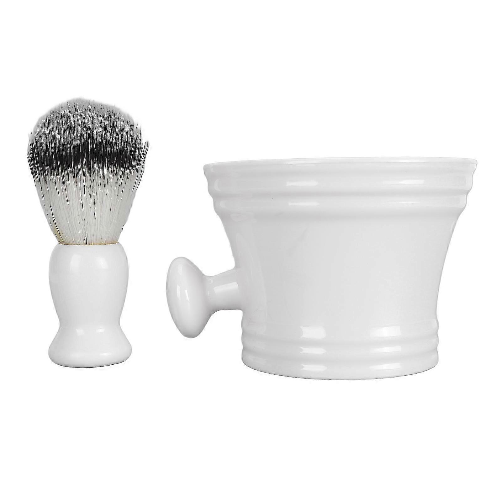 Men Beard Foaming Brush Set Soap Bowl Brush Rack Rich Foam Soft Hair Beard Grooming Brush Kit f26