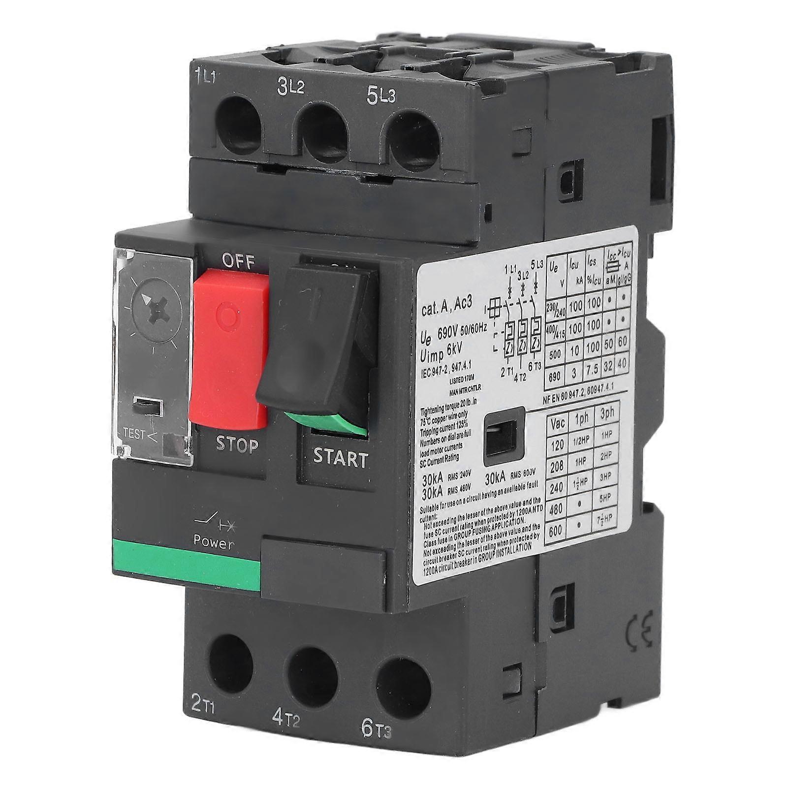 4-6.3A Motor Circuit Breaker Overload Protection AC 690V Easy Installation