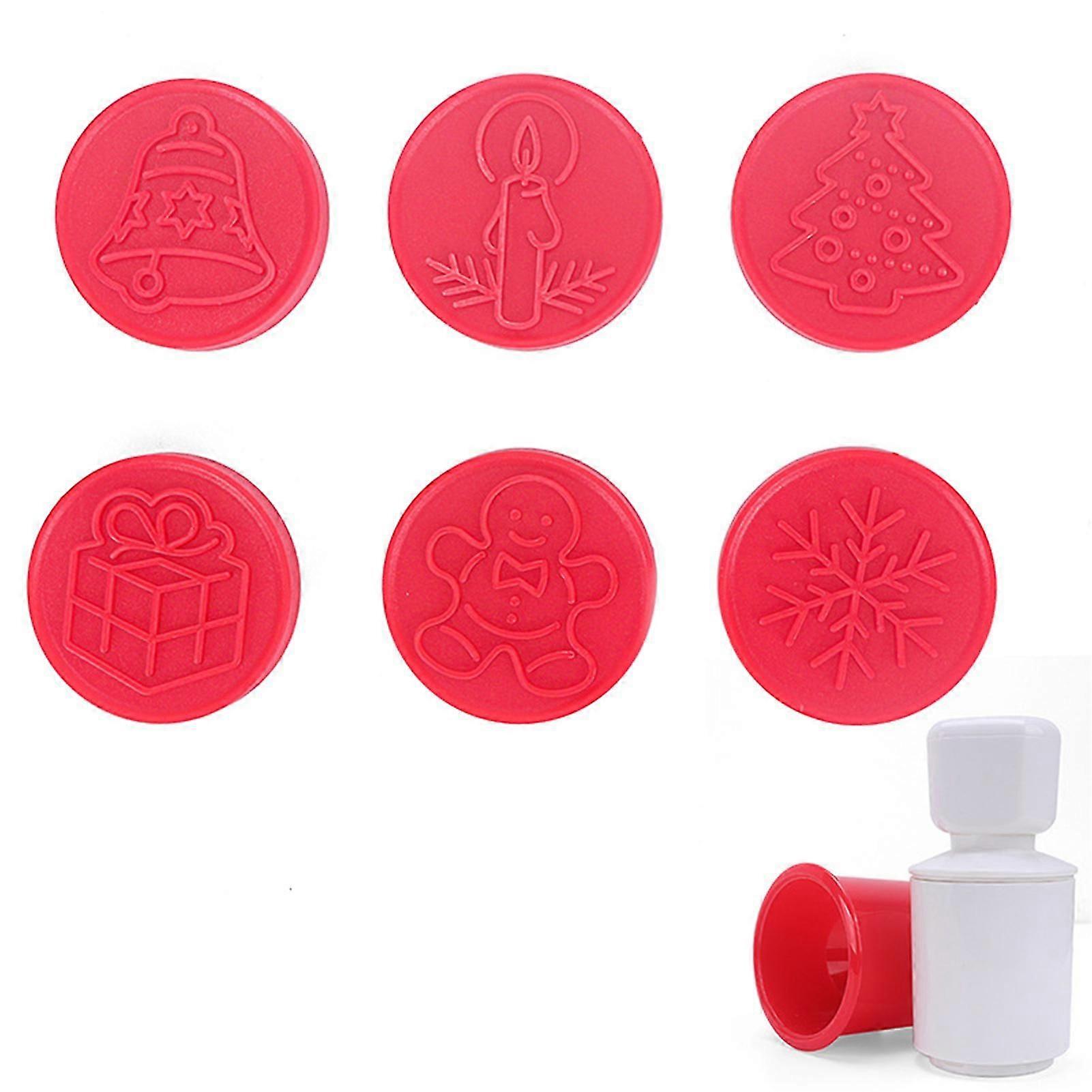 Cookie Stamp Stencils Cartoon Pattern Hand Print Fondant Dessert Embossing Stencils for DIY Biscuit