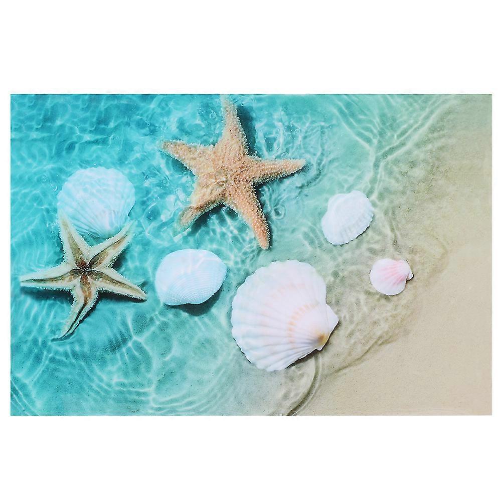 Sandbeach Starfish Pattern Fish Tank Background Sticker 40x60cm Aquarium Decoration Starfish Theme Backdrop