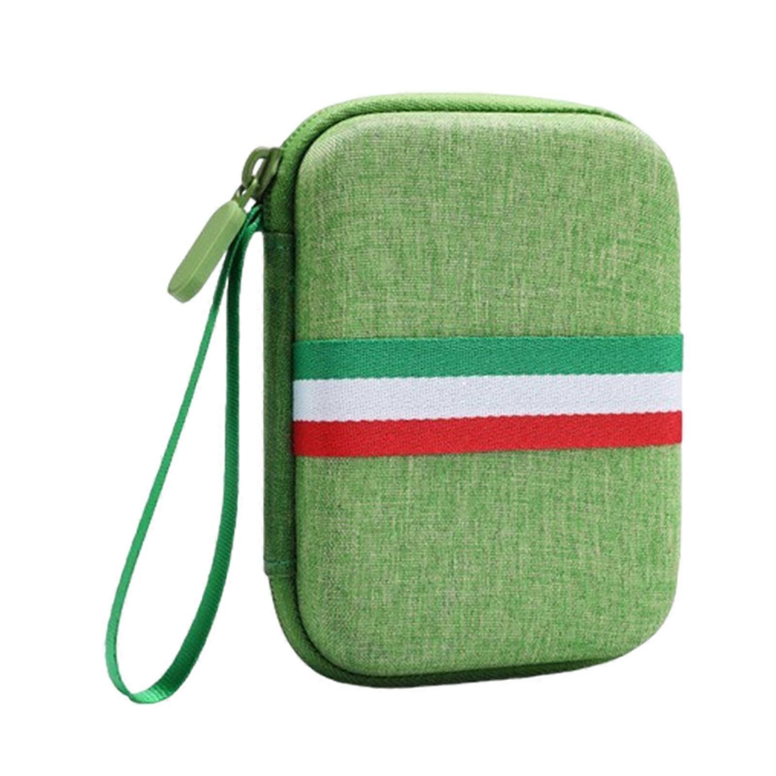 حقيبة تخزين وحدة التحكم حقيبة يد مقاومة للخدش ل Miyoo Mini + RG35XX Plus RGB20S EVA حقيبة مع حقيبة حمل الجيب أخضر