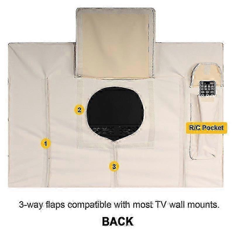 Capa protetora contra poeira para TV externa de 22 a 75 polegadas, compatível com protetor impermeável bicolor 600D.