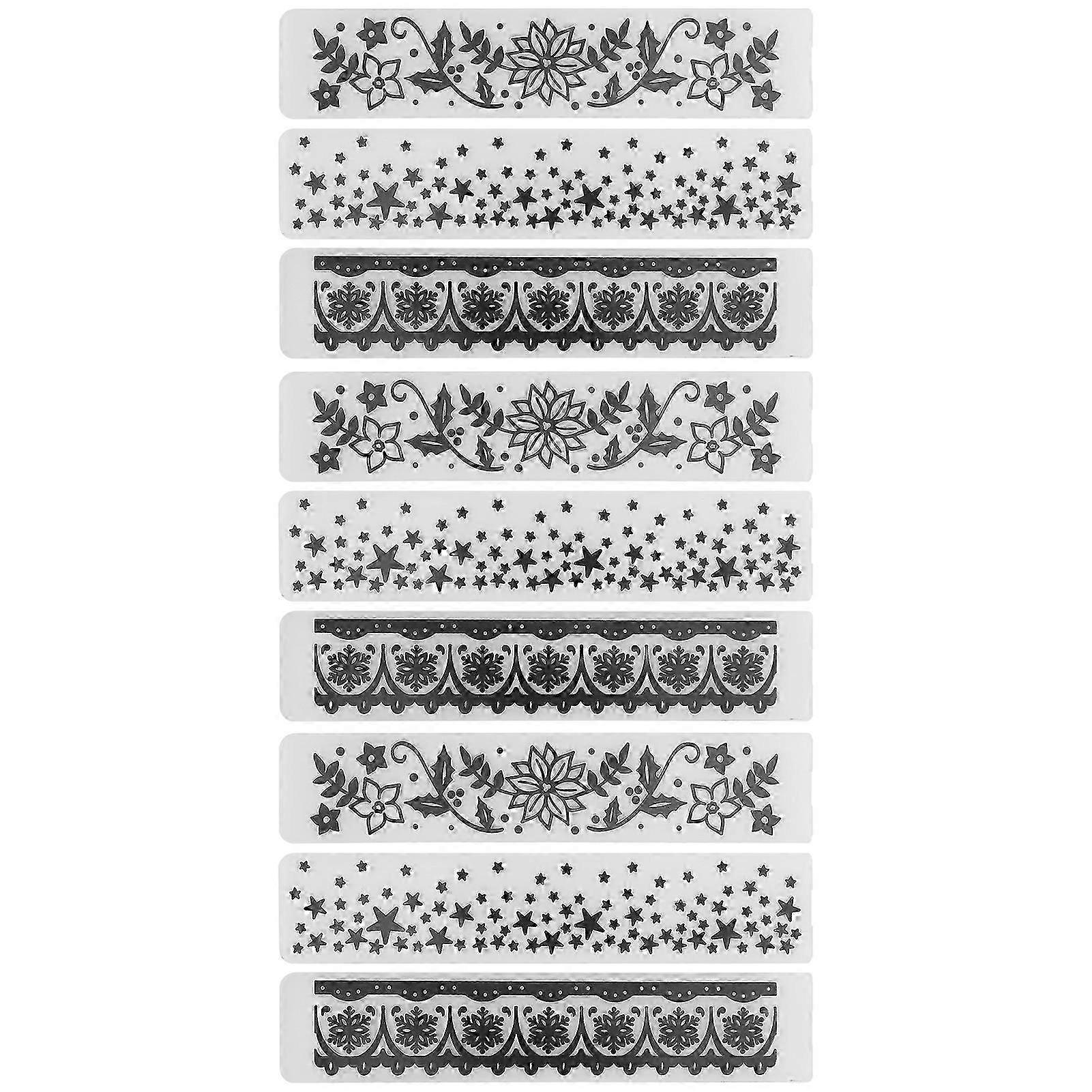 9Pcs Embossing Folder DIY Plastic ConcaveConvex Embossed Template Paper Crafts for Card Scrapbook