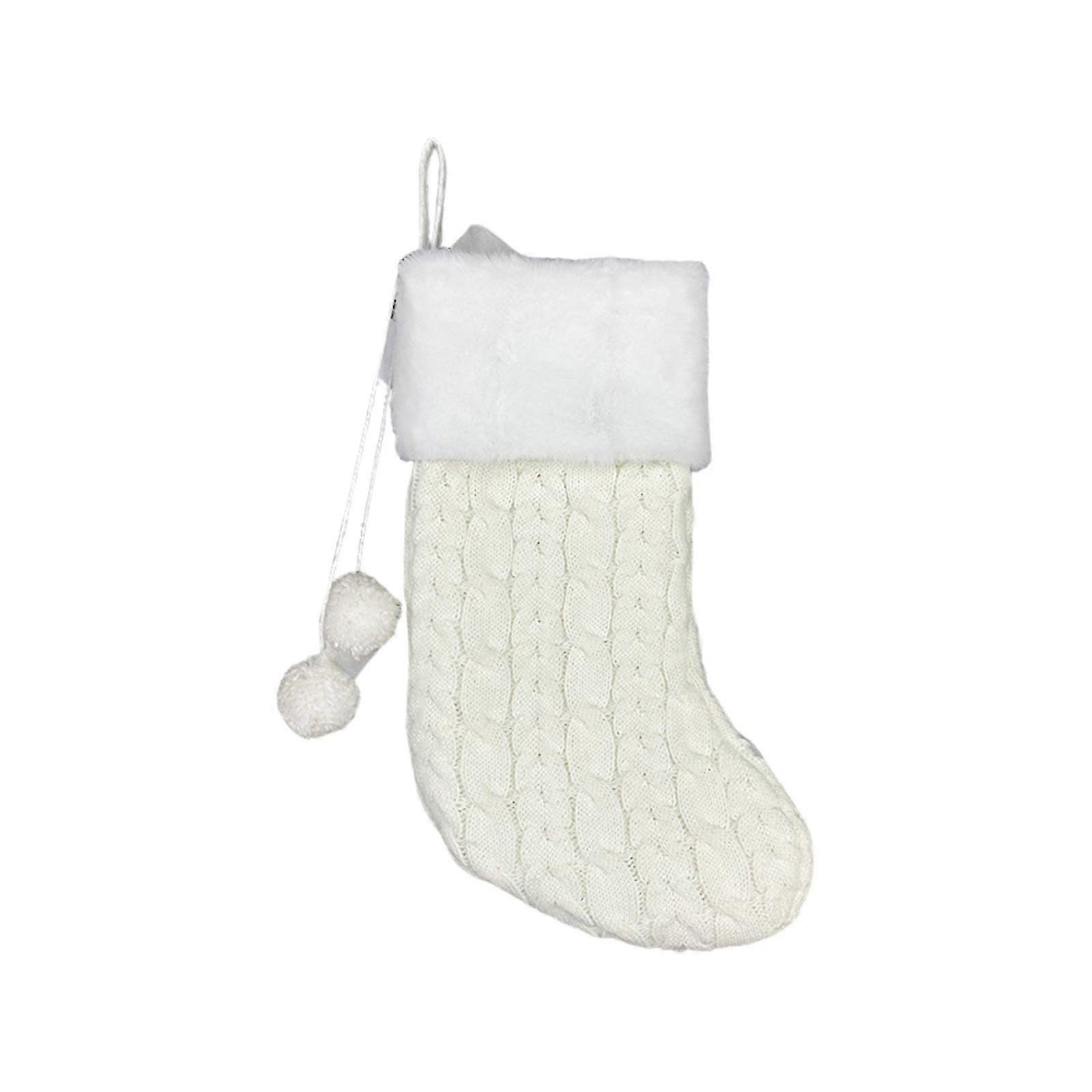 Christmas sock set knitted Christmas sock, green, white and red, children's Christmas sock set, Christmas tree knitted Christmas sock Christmas gift b