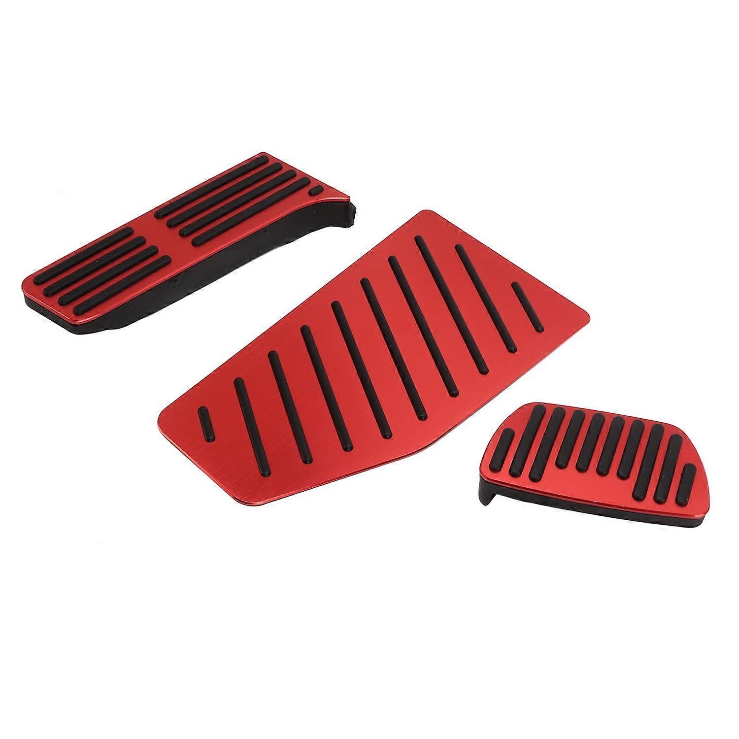 Accelerator Brake Foot Rest Pedal Pad Kit Aluminium Alloy Replacement for RAV4 XA50 2019 Up Red