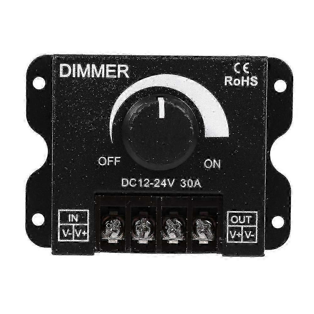 Led Switch Dimmer, 12v-24v 30a Single Color Strip Light Dimmer Switch With On/off Button Pwm Function Manual Dimmer Switch-h