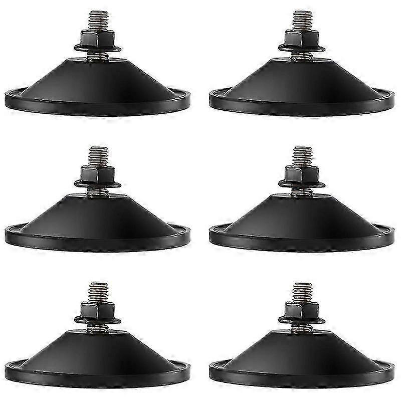 6pcs μικρές βεντούζες, ισχυρές βεντούζες για το γυαλί, μαύρο παράθυρο 2.2inch Κορόιδο μαξιλάρια με τη βίδα