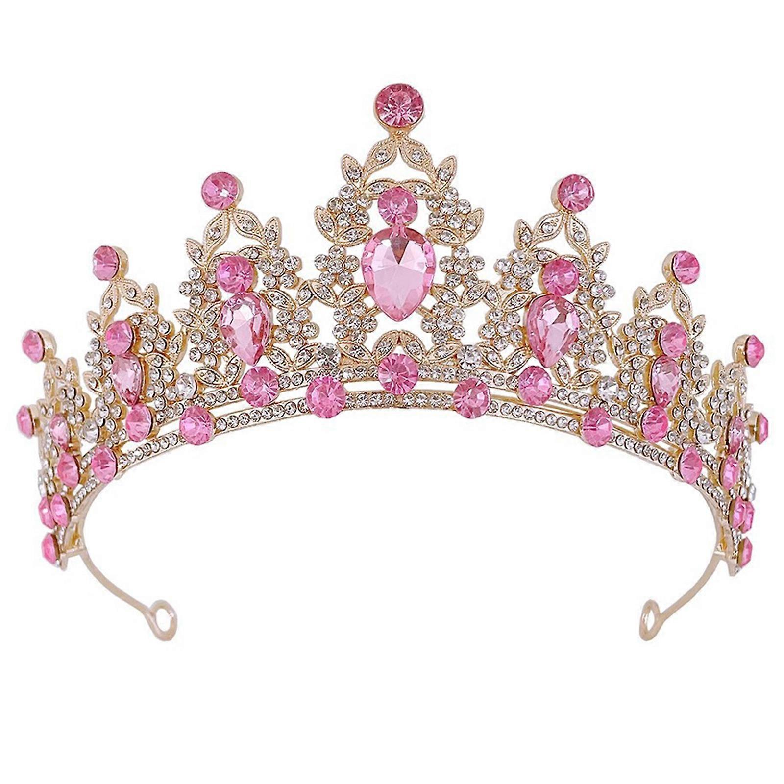Strasuri strălucitoare Coroana prințeselor potrivite pentru diferite dimensiuni ale capului Excelent pentru petreceri, nunți și sărbători tematice