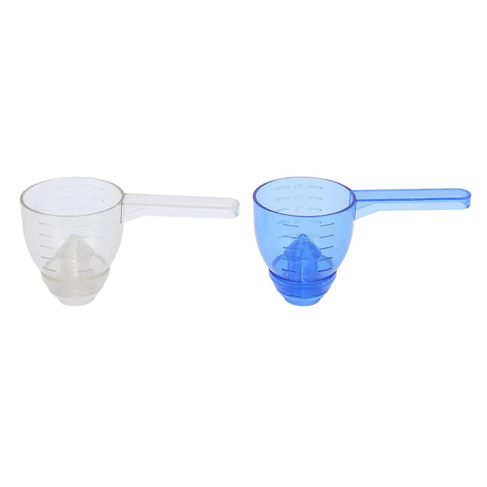 2 Pcs Convenient Measuring Scoop 25g Capacity Prevent Spill Clear Measuring Cup with Funnel and Scale