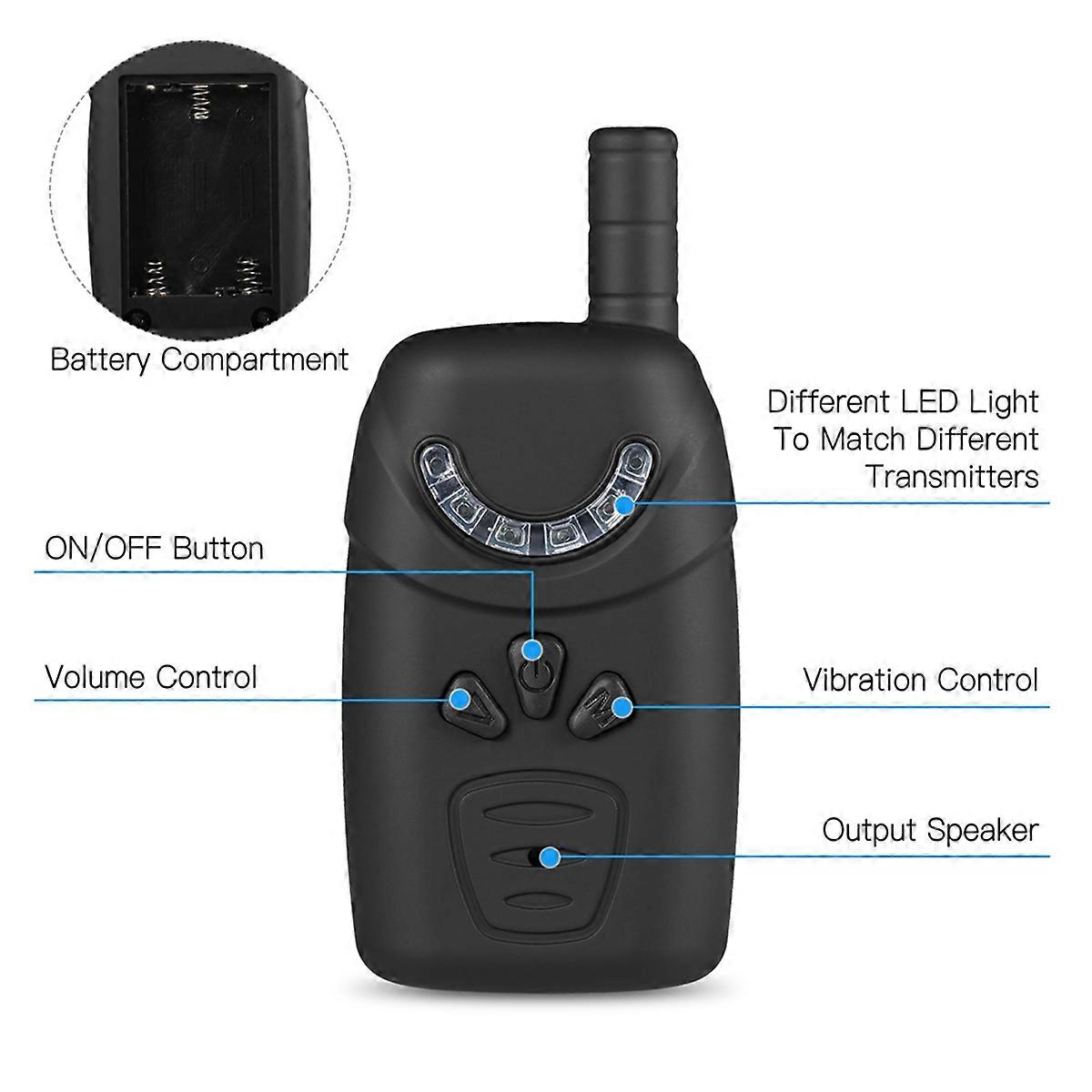 4 stk fiske agn alarm sett fiske agn varsel sett lysende fiske agn indikator digital fiske a