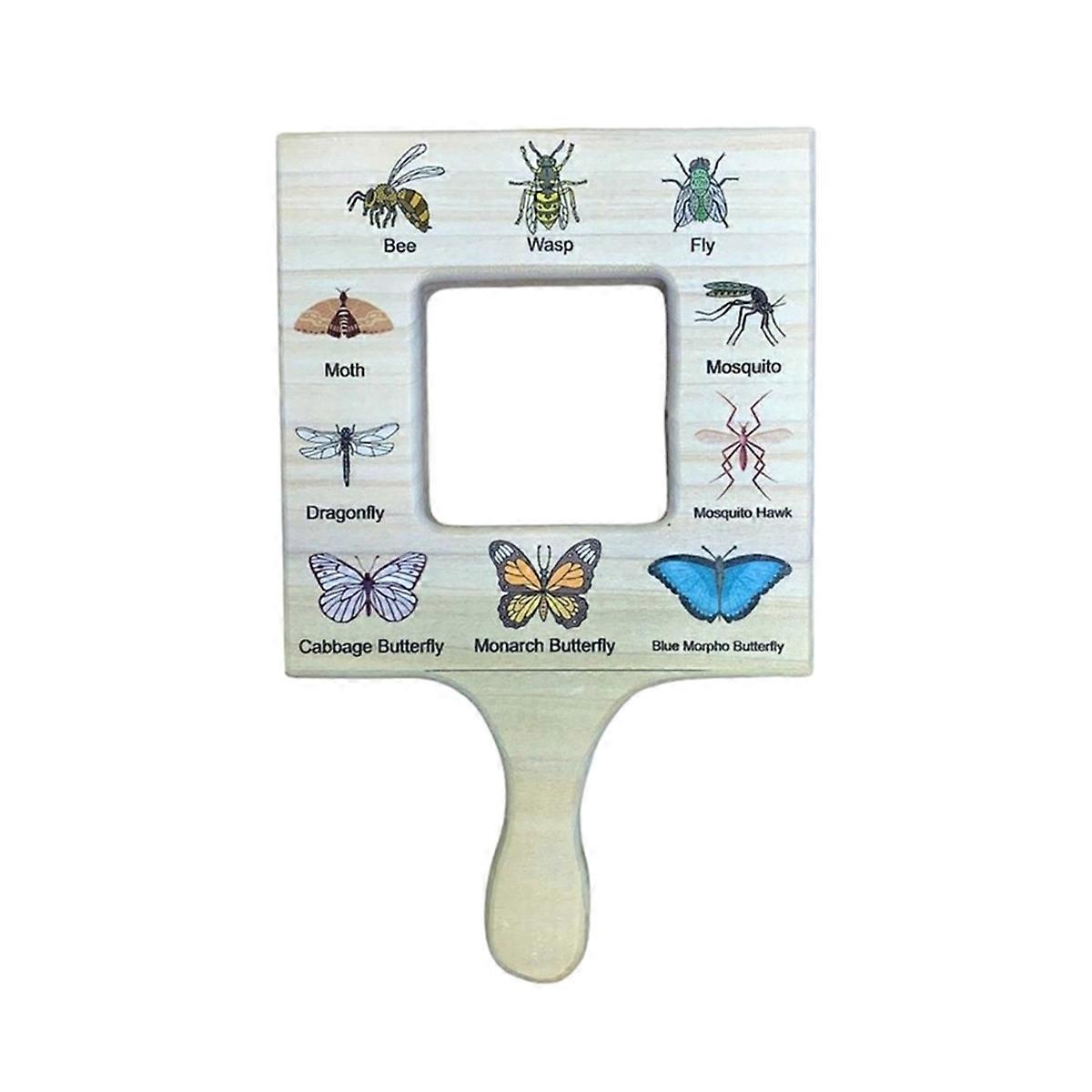 Nature Guide Finder Toddler Wooden Handheld Toy Double-Sided Board-C