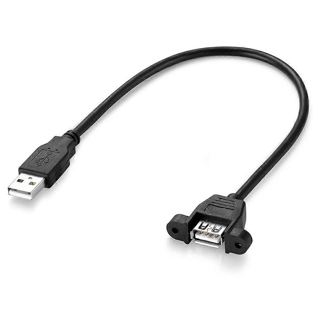 USB 2.0 AM to AF Mount Pannel Cable, Length: 30cm