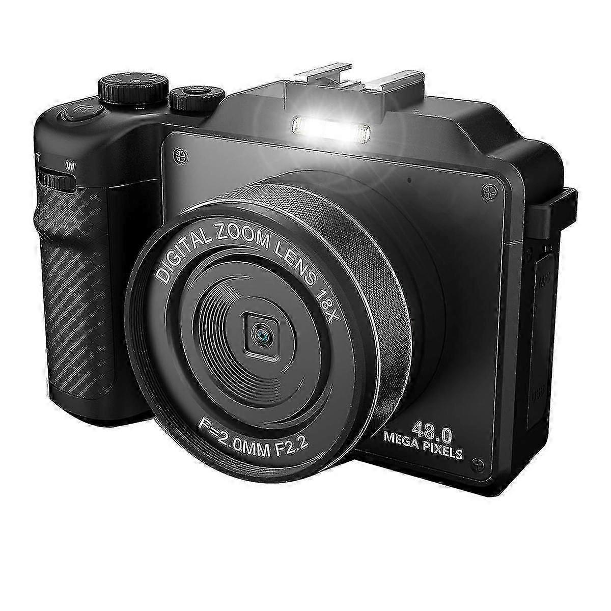 3in Ips Screen Digital Camera For Photography, 4k Vlog Camera, Dual Cam Front And Rear Camera With
