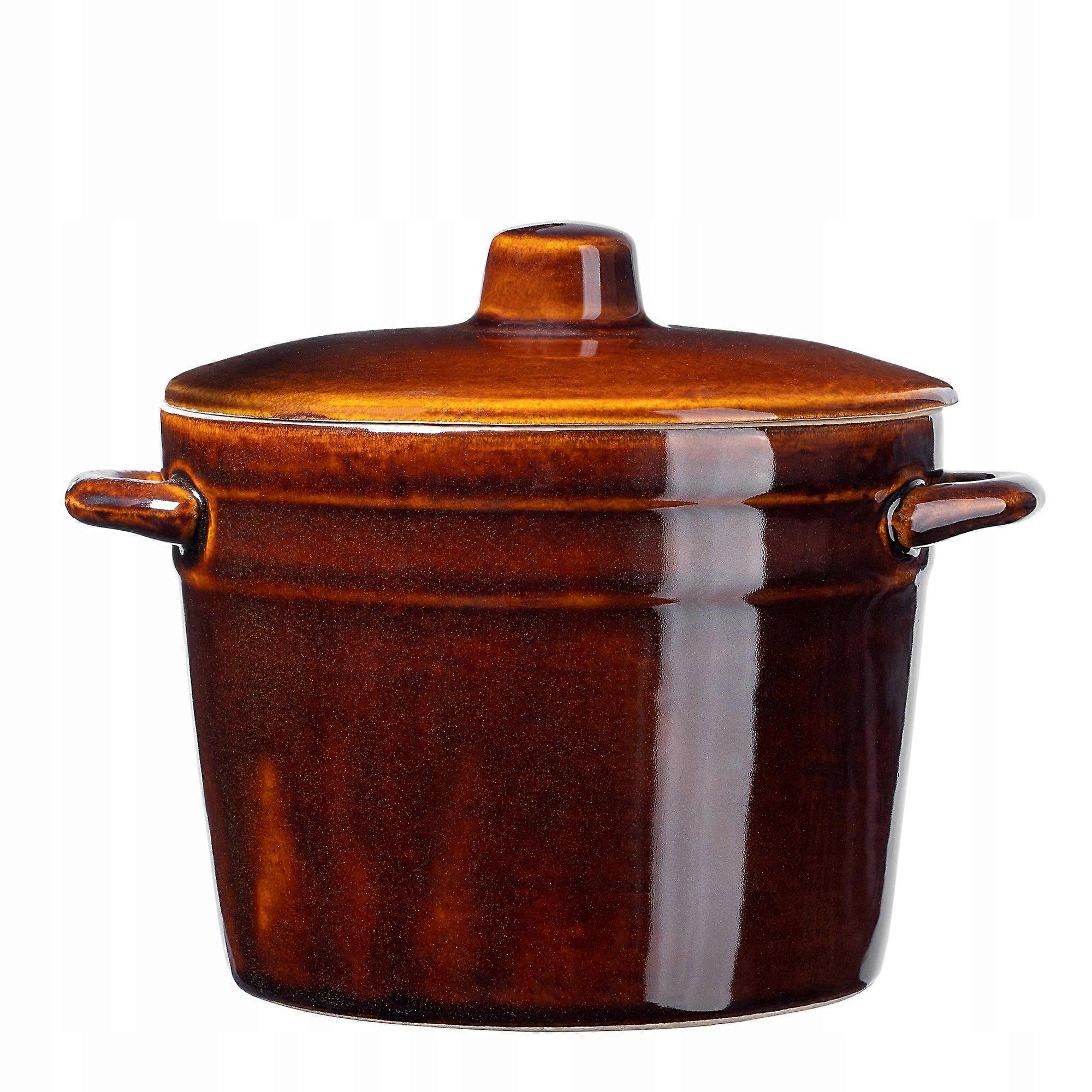 KADAX Pot de décapage pour saindoux en grès 2.5L