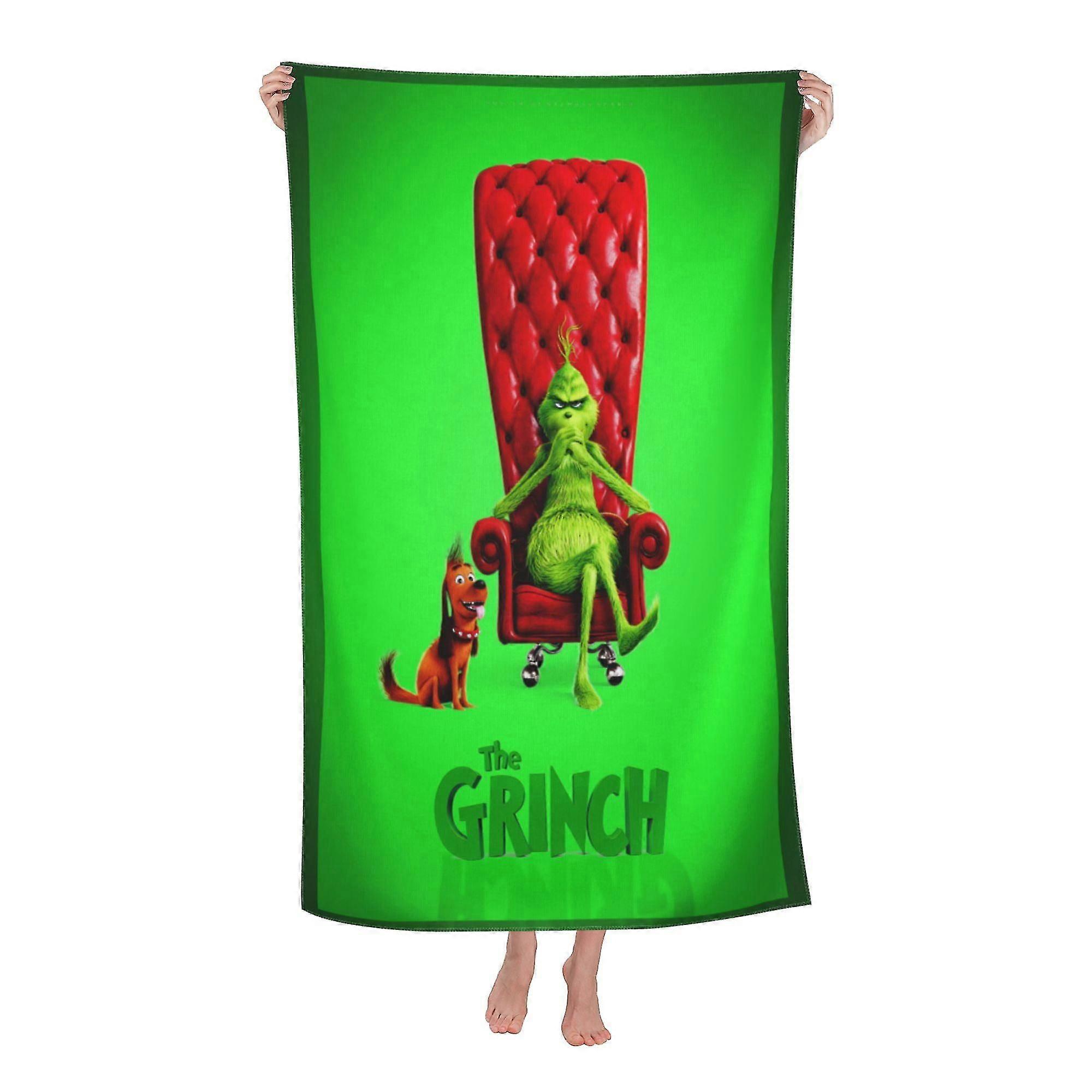 The Grinch Beach Towel, Large Microfiber Bath Towel #zh12
