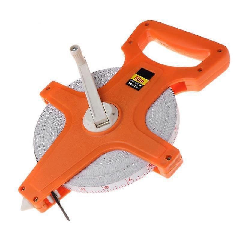 Tape Measure, Open Reel Fiber Hand Crank Tape Measure with Spike, 100 Feet Durable Measuring Tool for Accurate Measurements