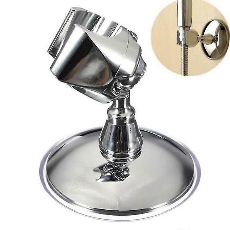 Adjustable Shower Head Holder Suction Cup Chrome Screwless Bathroom Bracket