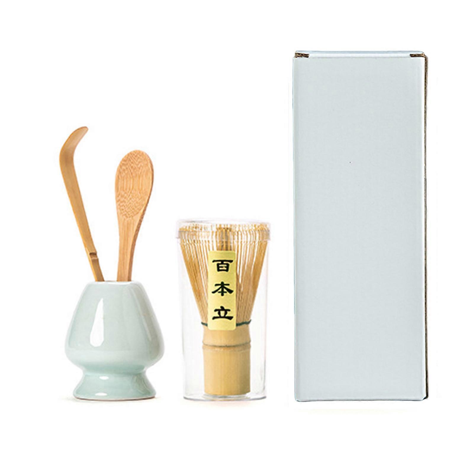 Traditional Matcha Whisk Set with Holder Spatula Spoon Matcha Accessory