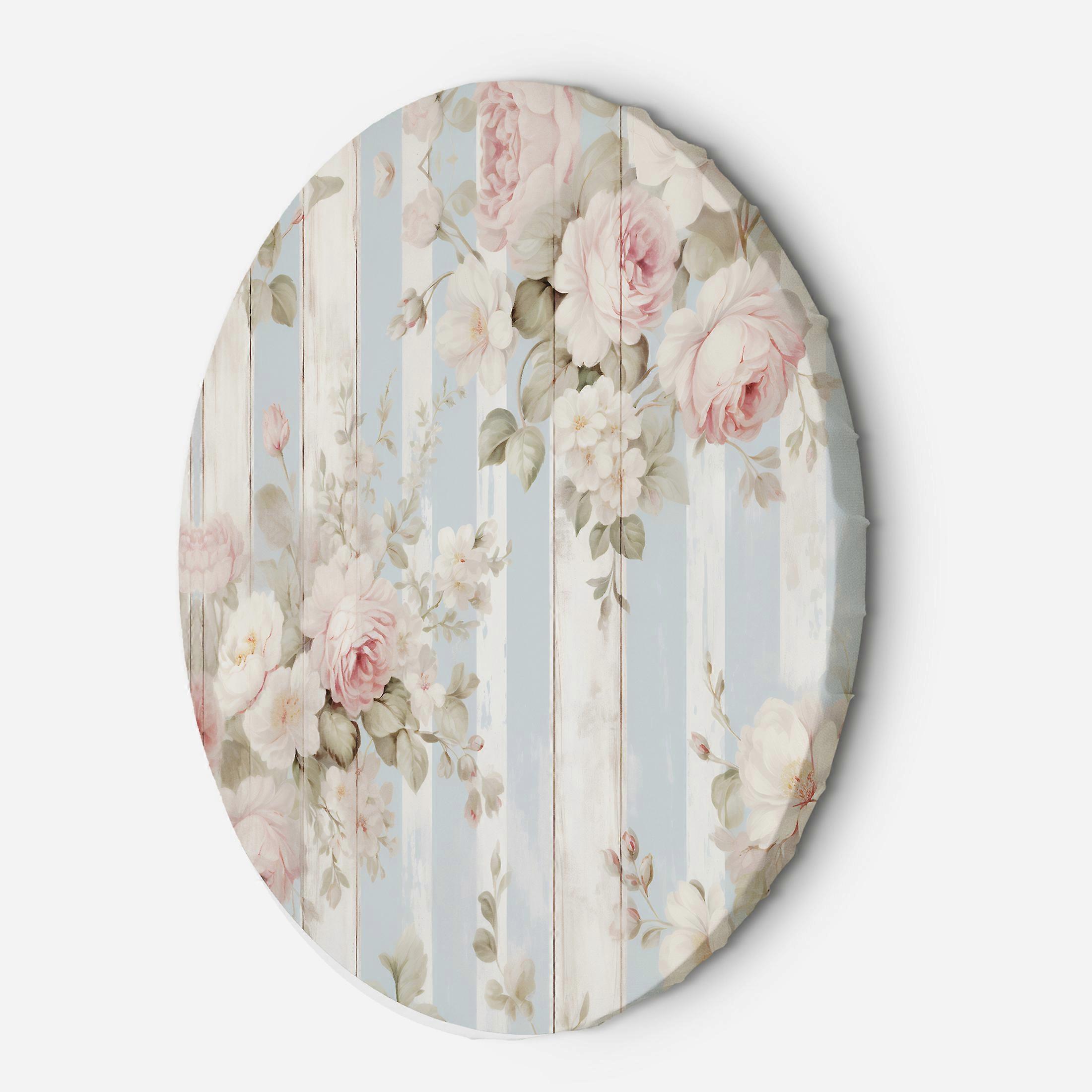 Impression sur toile, Shabby Chic fleurs - 60x60