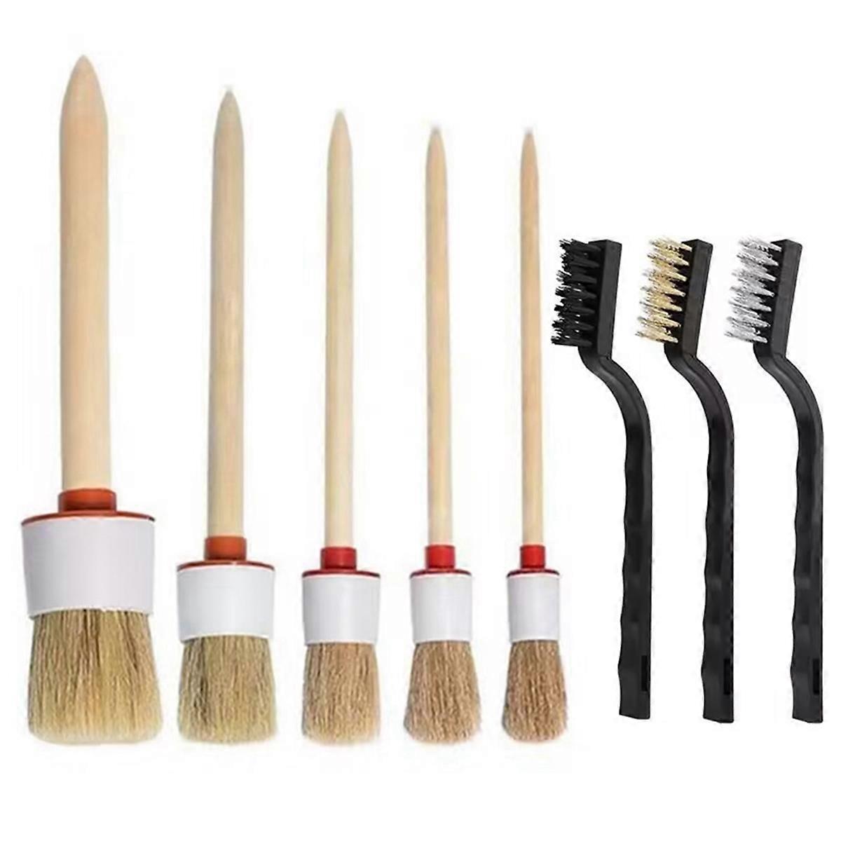 8-Piece Cleaning Brush Car Tool Detail Brush Set