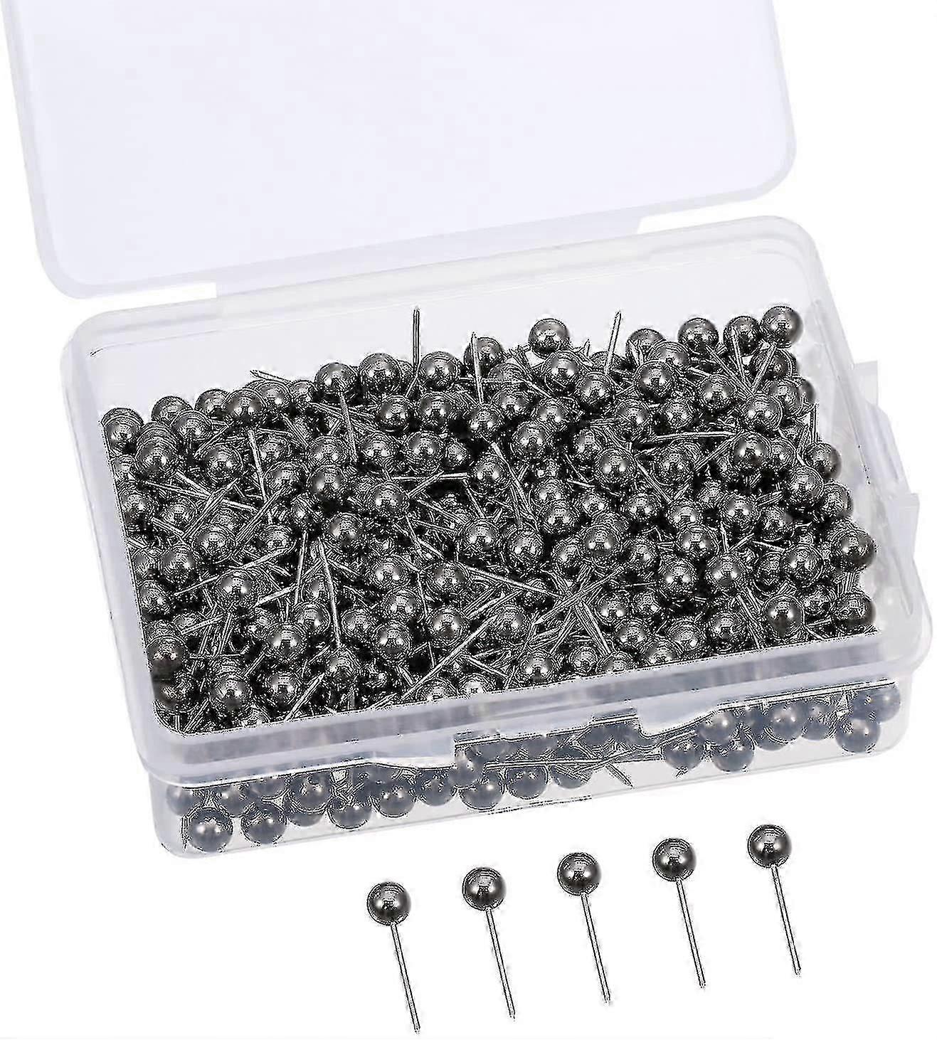 Metal Top Haritası Çiviler Ahşap Sabitleme İtme Çivileri Ofis Malzemeleri (siyah) 400 adet